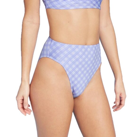 Xhilaration Juniors' High Waist Plaid Bikini Bottom NWT - Picture 1 of 2